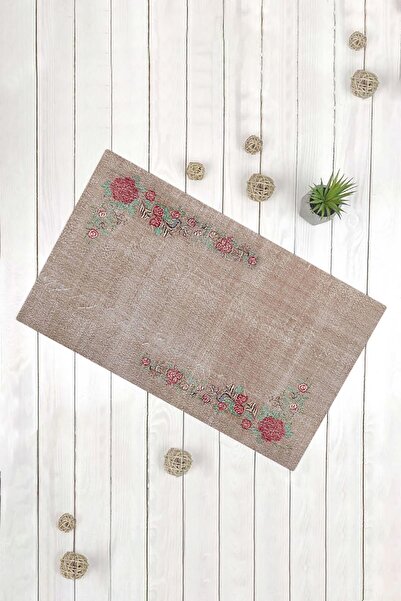 Evsebu Кафена подова червена роза многофункционална декоративна изтривалка