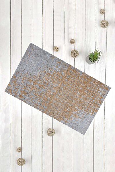 Evsebu Covoraș decorativ multifuncțional pentru ușă, cu motiv modern, gri auriu