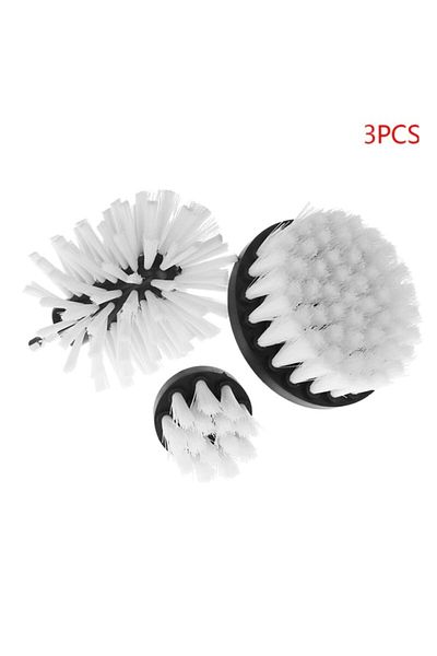 Depolife Drill Cleaning Brush Set Bathroom Kitchen Auto Rim Seat Carpet Tile Cleaning Brush Kit 3pcs