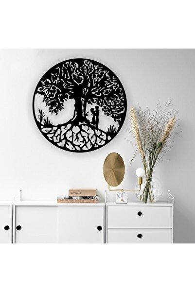 Prestijdijitalbaskı Ağaç Altında Çift Duvar Dekoratif Süs Ebat : 38x38 Cm