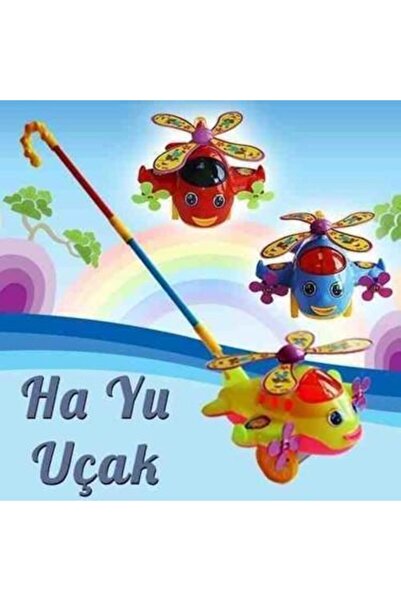 Çokuygunuz Ha Yu Uçak Ittirmeli Sevimli Uçak Sopalı Çınçın Asorti