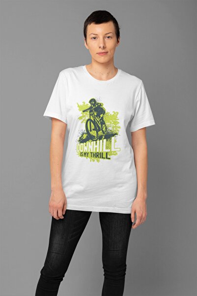 ErTaPassage Ciclism alb cu imprimeu tricou - Femeie, Emoționat, T2742701