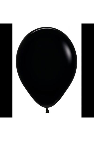 BalonEvi Pastel Renk 12'' Siyah Renk Balon-100 Adet