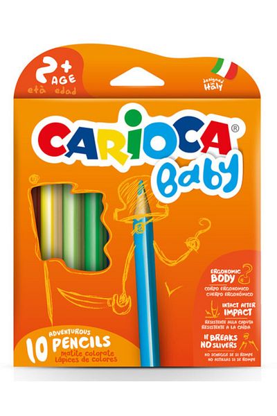 CARIOCA Jumbo Baby Triangle Dry Paint Pen 10 pcs