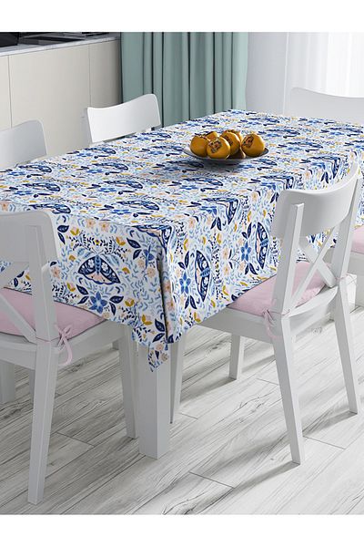 Realhomes Față de masă decorativă imprimată digital cu design special floral