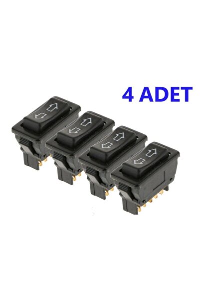 GPR AUTO PARTS Ünıversal Ok Isaretlı Cam Dügmesı Anahtarı 5 Pınlı (4 Adet)