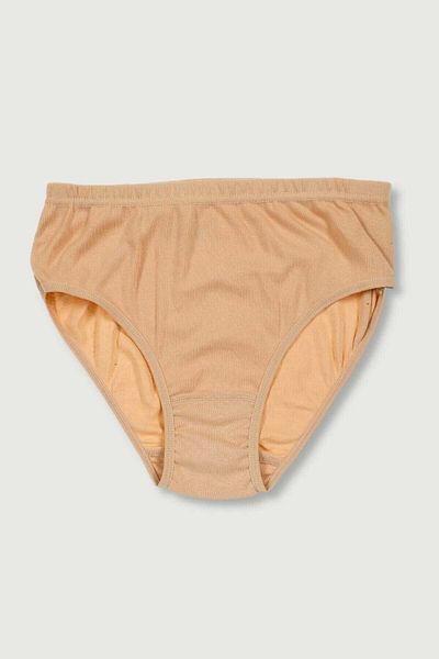 A&K ZÜMRA Women's Cotton Ribbed Bato Panties Skin Single Pack