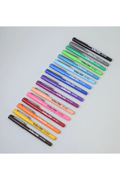 artline 200 Fine 0.4 Fineliner Keçeli Kalem 16 Renk