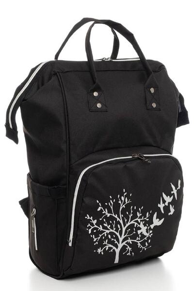 Sahra Stain Resistant Waterproof Thermal Compartment Tree Patterned Classic Mother Baby Care Backpack