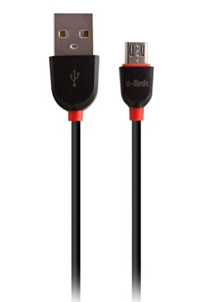 S-LINK Slp-505 Micro Usb Siyah Data + Şarj Kablosu Akıllı Telefonlar Ve Tablet