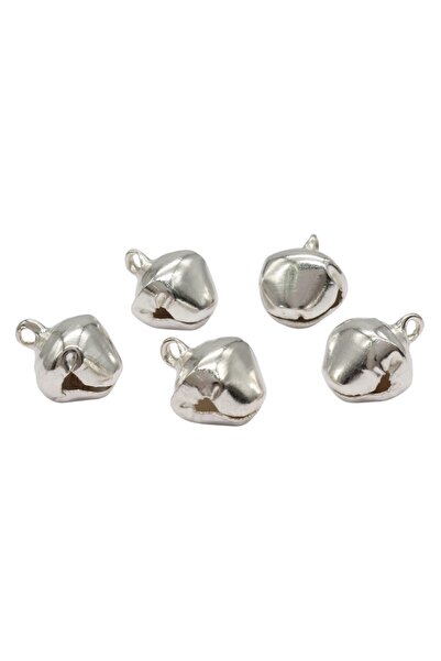 Hedef Bijuteri 25 قطعة 12 مللي متر جرس بمقبض من النيكل/الفضة، جرس، خشخشة، جرس...