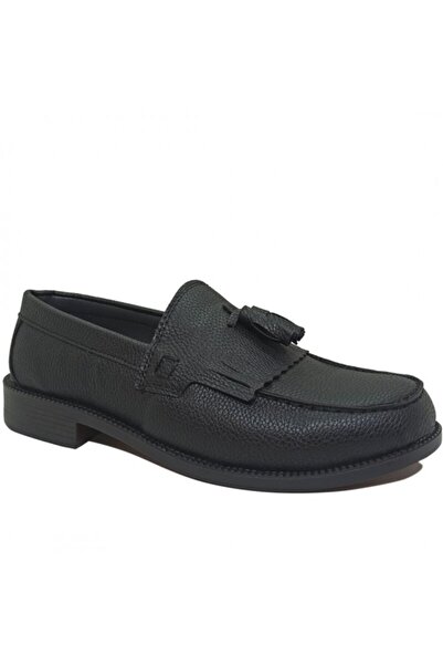Modamela E458 Siyah Deri Corcik Erkek Ayakkabı