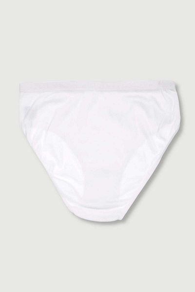 A&K ZÜMRA Women's Cotton Rib Bato Panties White Single Pack