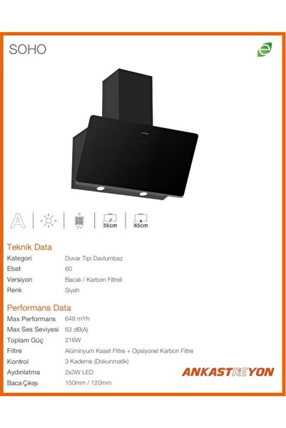 Silverline Siyah Cam Ankastre Set Bo6504b01-cs5429b01-3457 Soho 60-mw9018b01