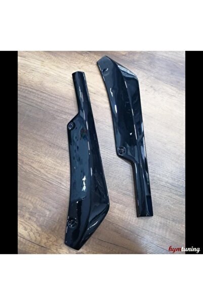 HYM TUNİNG Universal Arka Tampon Flap Seti, Arka Tampon Başlığı, Piano Black
