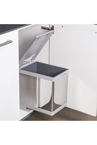 Hafele Çöp Kutusu Paslanmaz Çelik Renkli 35cm 16 Lt Sürgülü
