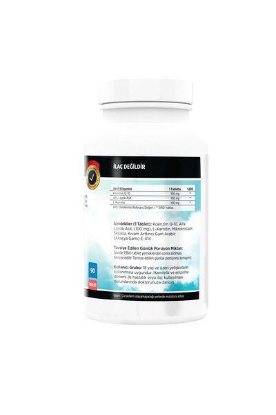 FLX Coenzyme Q10 and Alpha Lipoic Acid L-Carnitine - 100Mg 90 Tablets X 3 Boxes