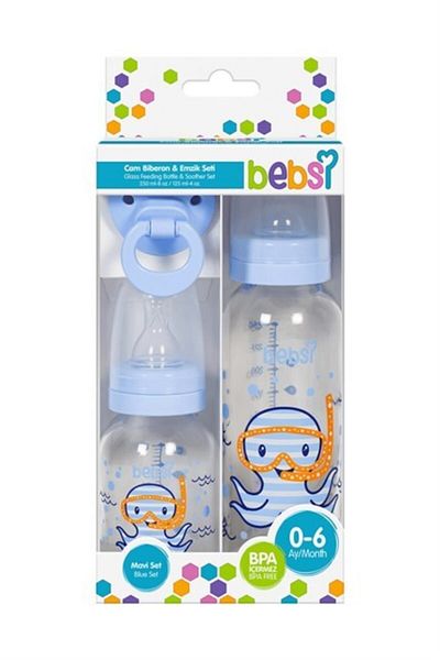 Bebsi Blue Set of 3 Glass