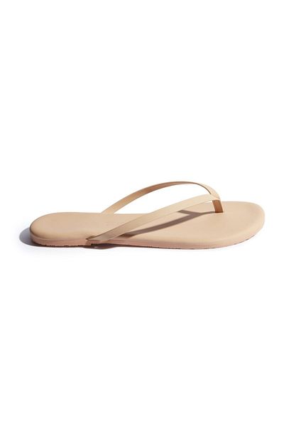 Tkees Women's Heelless Cream Color Flip Flops