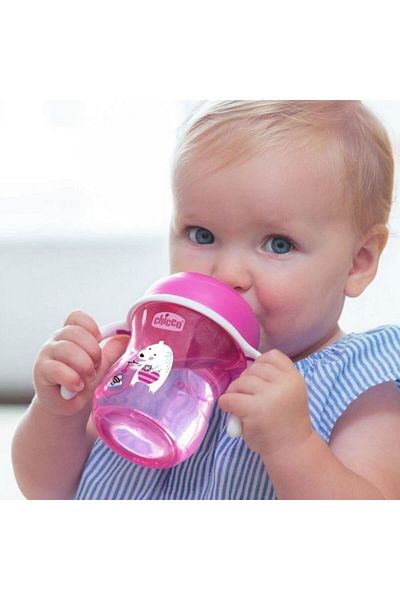 Chicco ®   Training Cup Semi-Soft Tip Training Cup Drinker 200 ml 6 Months Purple
