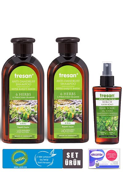 Tresan 6 Herb Anti-Dandruff - 300 ml 2 Revitalizing Hair Tonic 125 ml