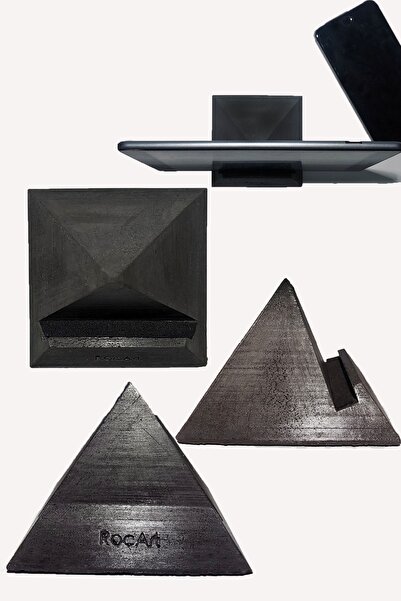 RocArt Home Στήριγμα τηλεφώνου/tablet από σκυρόδεμα Pyramid (ανθρακί)