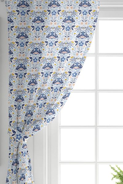Realhomes Cortina de fundal modernă imprimată digital cu design special floral cu aripă dublă