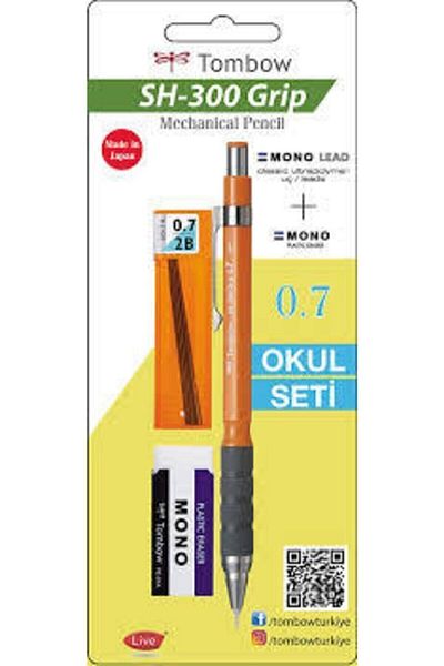 Tombow Sh 300 Grip Mechanical Pencil 0 7mm Neon Orange