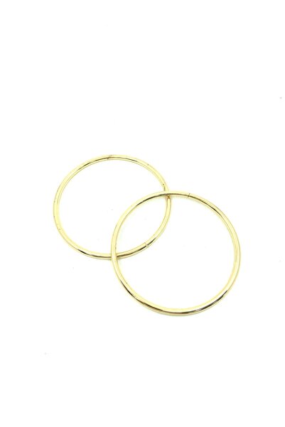 Generic Brand Mâner de geantă metalic rotund galben (1 pereche)