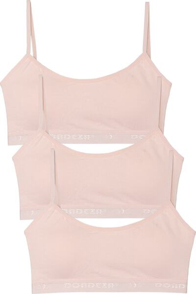 Momslab 3-Piece Padded Rope Strap Half Tank Top Bustier Set for Young Girl