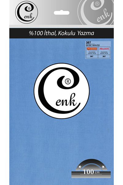 Cenk Scriere de culoare solidă în pungă de 100 cm - 0301 - 387-ice Blue-75