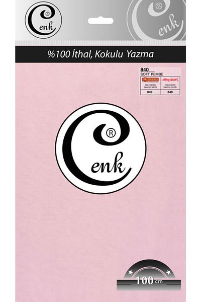 Cenk Μονόχρωμη τσάντα γραφής 100 cm - 0301 - 840-απαλό ροζ-50