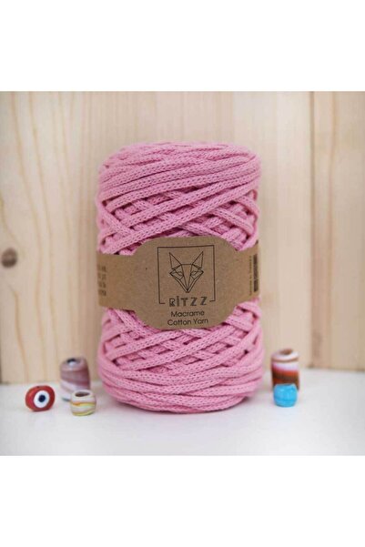 Ritzz Roze Pamuk paket Makrame pređa za pletenje XL 021