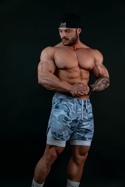 Usa Fit-shorts Military Blue