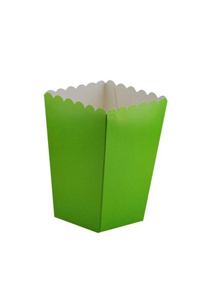 Parti dolabı Green Popcorn Box - 8 Pieces Corn, Chips Cardboard Cup Party Birthday