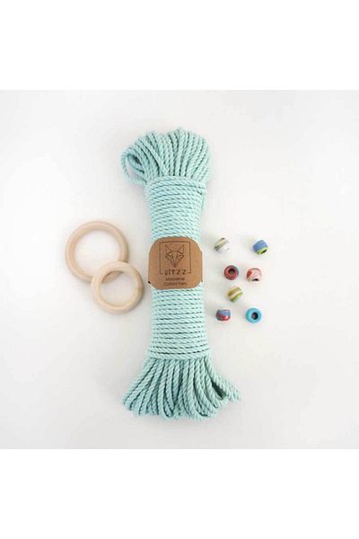 Ritzz 5mm // 3 Twist // Βαμβακερό σχοινί / Μέντα