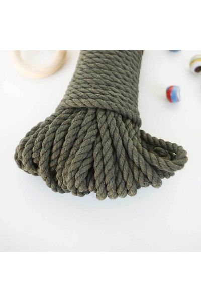 Ritzz 5mm // 3 Twist // Βαμβακερό σχοινί / Χακί
