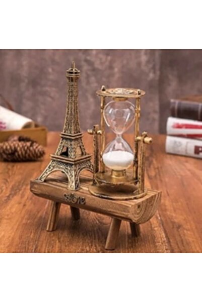 Genel Markalar Dekoratif Hediyelik Eyfel Kulesi Ve Kum Saati Ev Ofis Biblo Ak...