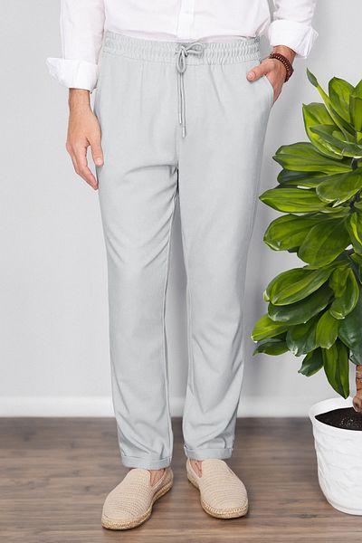 Trendyol Collection Сірі подвійні штани з еластичною талією TMNAW21PL0107
