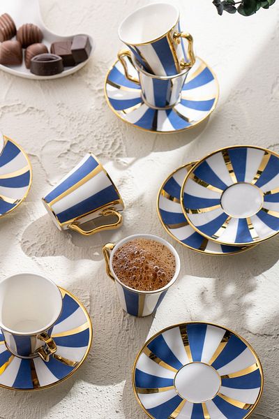İSTANBUL PORSELEN Dora 6-Piece Coffee Cup Set