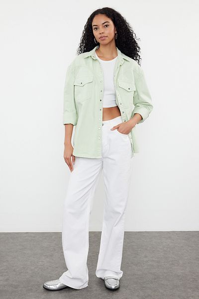 Trendyol Collection Menta farmer ing - TWOSS23GO00227
