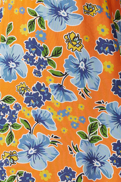 Trendyol Collection Orange Ethnic Print A-Line Short Sleeve Woven Dress Twoss24El01047