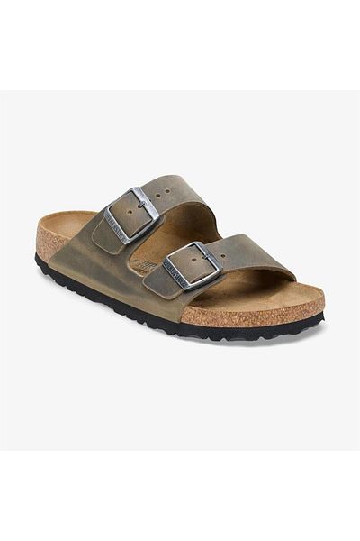 Birkenstock Leoli Arizona Faded Khaki Unisex Slippers