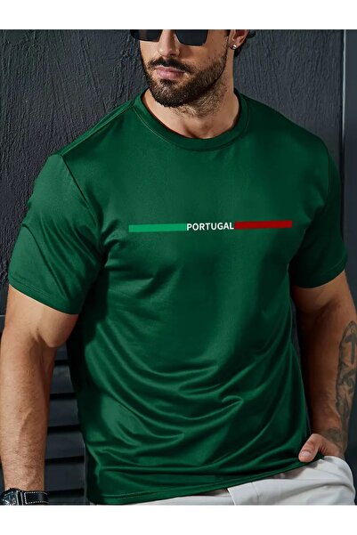 modaberry Πορτογαλία ριγέ πράσινο μπλουζάκι Nefti Oversize - Crew Neck, κοντομάνικο