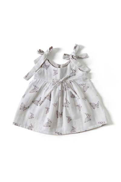 DEUX LAPINS 100% Cotton Muslin Baby Dress - Iconique Lapin