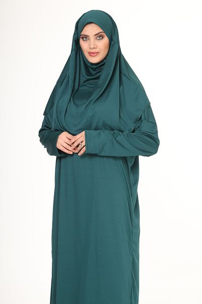 Bluence Rochie hijab dintr-o bucată, ușor de purtat, cu husă de transport ca cadou