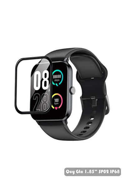 yediseven Qcy Gtc 1.85" SP02 IP68 Ekran Koruyucu 3D Kavisli Full Kaplama Pmma...