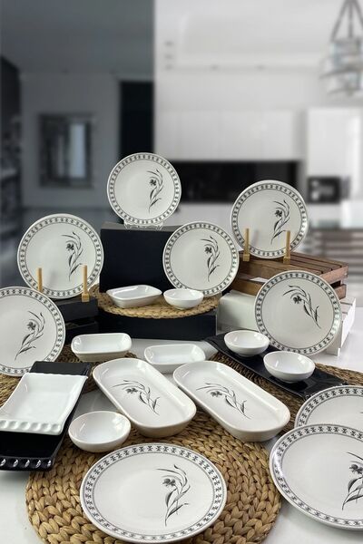 Keramika Viola 24 Piece Breakfast Set for 12 People
