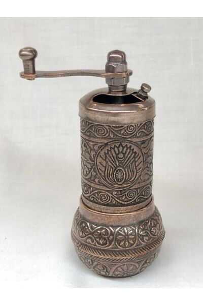 Axe Grinder Antik Bakır Renkli Dekor Osmanlı Tarzı Metal Döküm El Yapımı Karabiber Değirmeni Minik Öğütücü