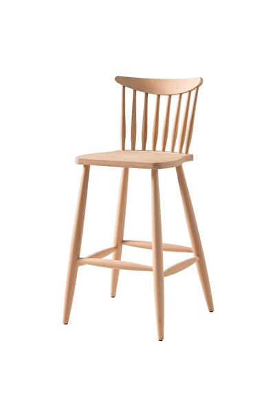 Enes Demirtaş Yıldız Bar Sandalye Cilasız Ham Ahşap